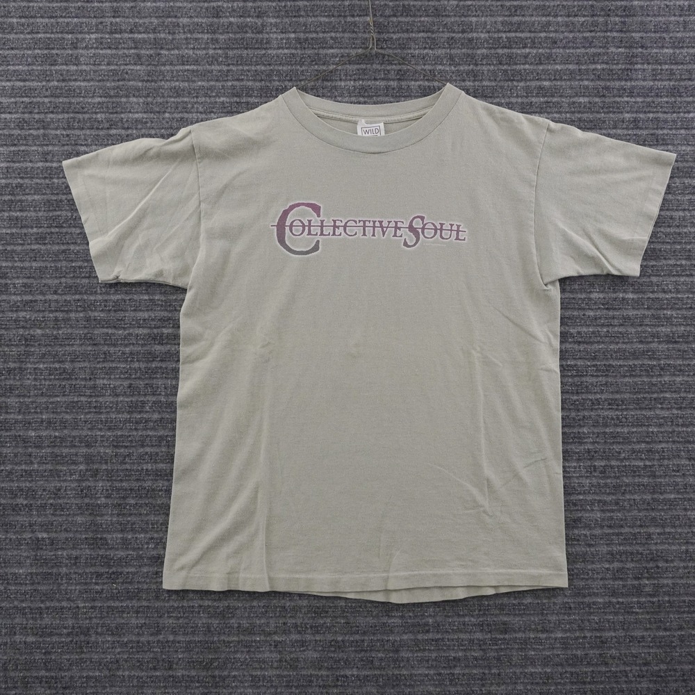 Vintage 90s Collective Soul T-Shirt Adult Large Gray Silent Parade Tour 1997
